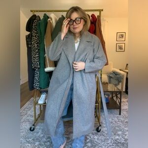 Stylish Gray Long Coat - Eloquii size 16